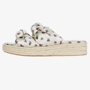 Farylrobin Taina Satin Espadrille Slide Sandals